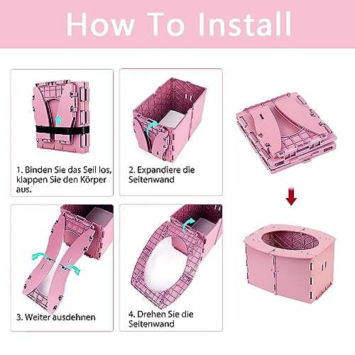 ZHZCJB Portable Potty for Toddler,Travel Potty for Kids，Travel Potty for Car，Apply toCamping, Tourism, Outdoor, Indoor — view 4