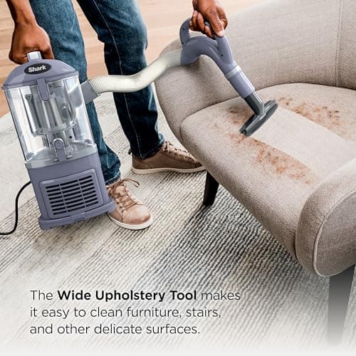 Shark Upright Vacuum Cleaner | Navigator Lift-Away | Pet Hair, Carpet & Hard Floor Cleaning | Upholstery & Crevice Tools | HEPA Filter | Swivel Steering | Large Dust Cup Capacity | Lavender | NV352 — view 3