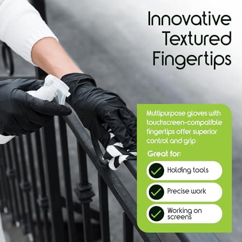 Inspire Black Nitrile Disposable Gloves | 4.5 Nitrile Disposable Safety Medical Cleaning Gloves (Black - Box Of 100, Large) — view 5