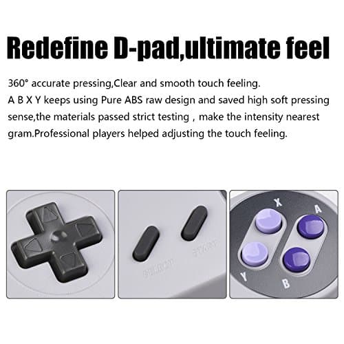 KIWITATA 2X Classic SNES USB Controller for PC Gamings, Retro SNES Wired USB Game Emulator Controller for Windows XP 7 8 11 Mac Raspberry Pi — view 3