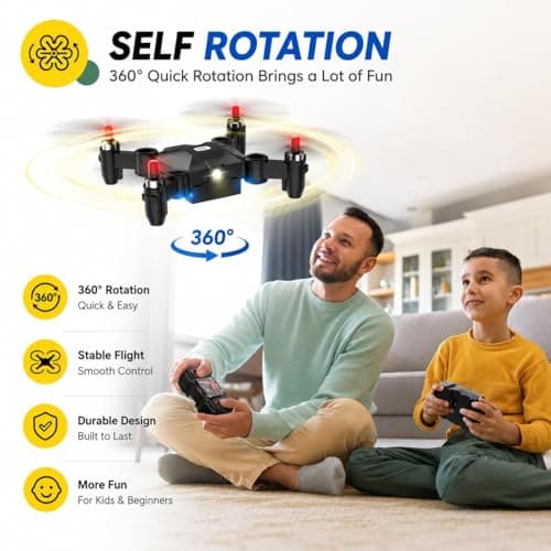 Holy Stone HS190 Foldable Mini Nano RC Drone for Kids Gift Portable Pocket Quadcopter with Altitude Hold 3D Flips and Headless Mode Easy to Fly for Beginners — view 4