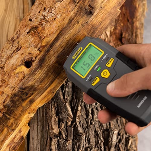 General Tools MMD4E Digital Moisture Meter, Water Leak Detector, Moisture Tester, Pin Type, Backlit LCD Display With Audible and Visual High-Medium-Low Moisture Content Alerts, Grays — view 6