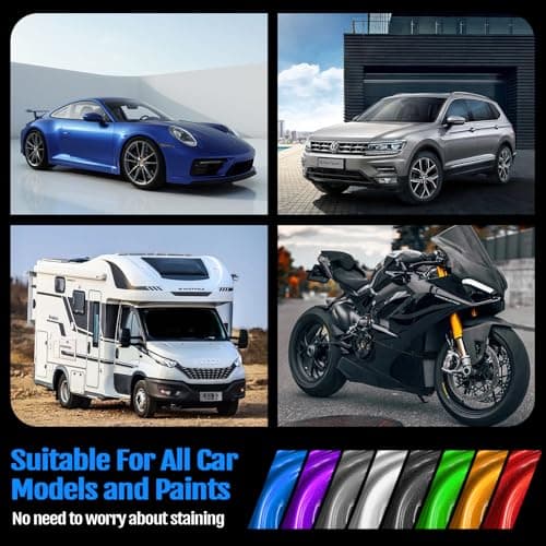 Car Scratch Remover, 300ml Scratch Repair & Swirl Remover Kit for Vehicles, Scratch Eraser Restorer & Polishing with Pad and Nano Sparkle Cloth for Light Scratches, Oxidation, Water Spots — view 4