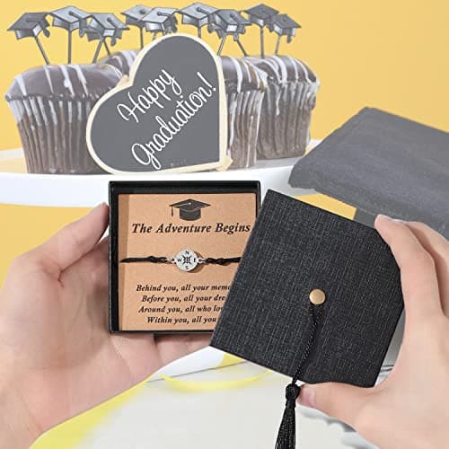 SAM & LORI Graduation Gifts Her Him 2026 High School 5th 6th 8th Grade Preschool College Teen Girls Bracelet Boys Cards Elementary Middle Kindergarten Nursing Daughter Personalized Women Link