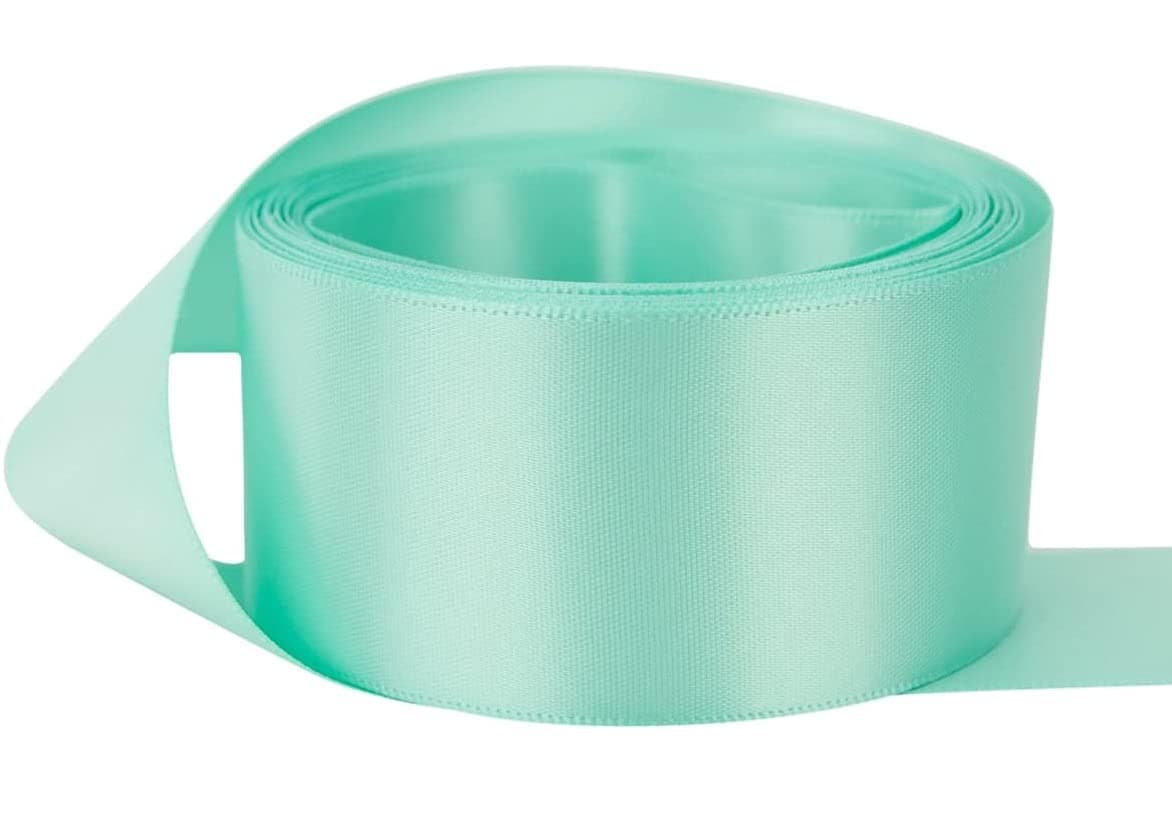Satin Ribbon. 38mm Wide 5 Meters (Dark Green) Gift Wrap Ribbon, Ribbons for Gift Wrapping, Christmas Ribbon, Gift Wrapping Ribbon for Crafting, Wedding Party Decor — view 60