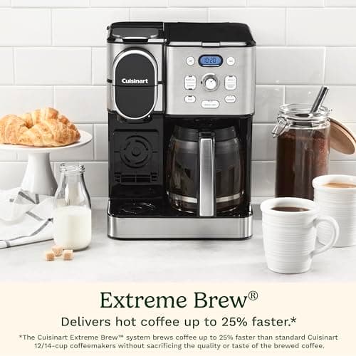 Cuisinart 12-Cup Coffee Maker, Single-Serve Brewer Glass Carafe, Automatic Hot & Iced Coffee Machine, Brew Strength Control and Pause, SS-16, Stainless Steel — view 3
