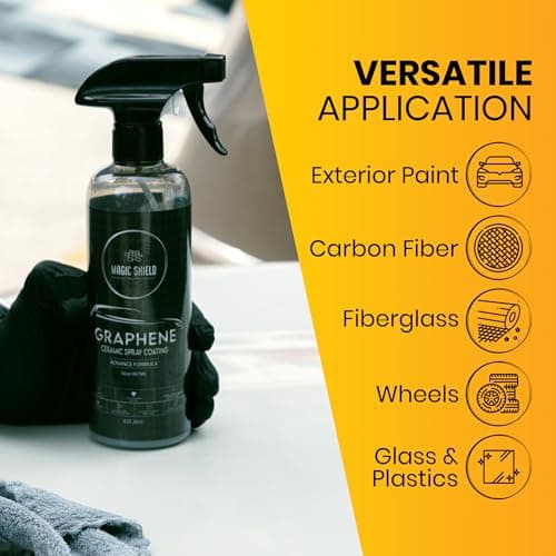 Magic Shield Graphene Ceramic Spray Coating - LAST SO LONG! Quick & Easy for Cars, Motorcycles, Boats & More - Professional-Grade Sealant for Maximum Gloss & Shine - Waterless Wash & Wax - 16oz Bottle — view 3
