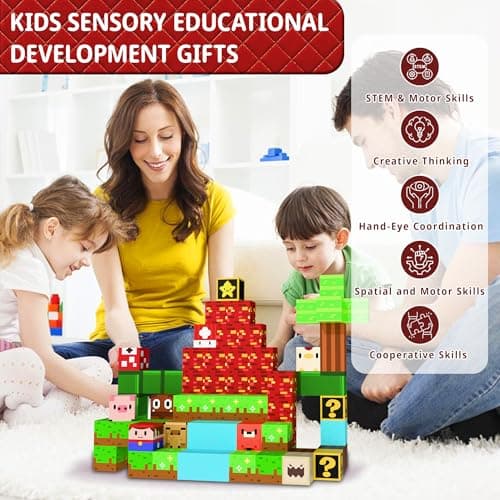 Caiuiyda Magnetic Building Blocks Sandbox World Set — view 5