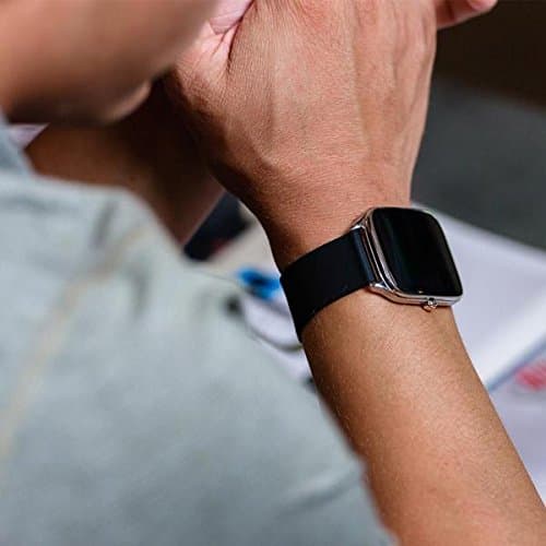 BARTON WATCH BANDS Soft Silicone Quick Release Watch Band Straps, Black, 20mm — view 3