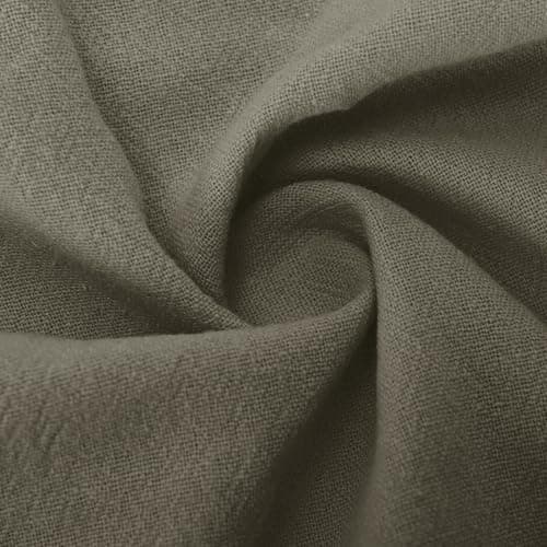 TXGMNA Cotton Linen Pants for Women Casual Loose Flowy Palazzo Pants Drawstring Waist Trousers Summer Beach Vacation Outfits Beige — view 4
