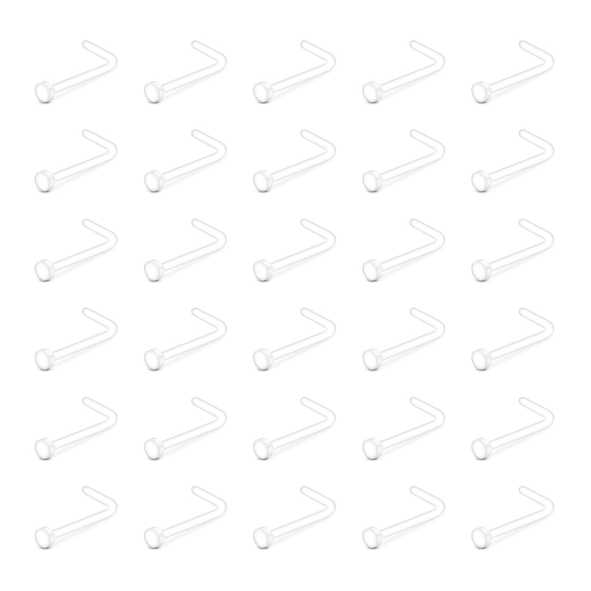 Piercing Retainer Set Clear Septum Ring Plastic Nose Studs Eyebrow Lip Labret Stud Septum Hoops Cartilage Industrial Tragus Earring Retainer For Surgery — view 5