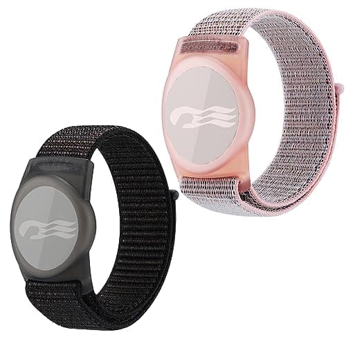 2 Packs Princess Cruise Medallion Holder,Compatible For Princess Cruise Medallion,Breathable Hook&Loop Nylon Sport Style, Black-Pink, Modern