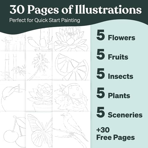 Tobio’s Watercolor Workbook for Beginners – Sketch Book with Premium Watercolor Paper, Small Notebook Style Practice Pad, Guided Art Lessons & Relaxing Coloring Book — view 2