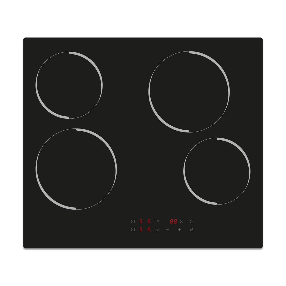 Montpellier MCERPACK Integrated Single Electric Oven & Ceramic Hob Pack – Built-In Fan Oven with 4-Zone Ceramic Hob, Stylish Black Glass Finish, Energy Efficient, Easy Clean Interior — view 2