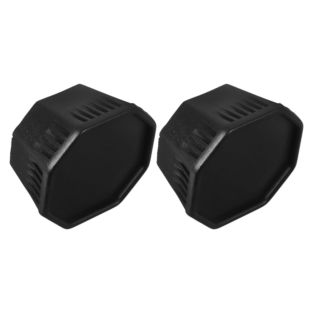 ROMISBABA Tapones para Mango de Raqueta de Bádminton y Tenis Cubierta Plástica Negra Nº2 Juego de 2 Piezas Protector Ajuste Seguro para Entrenamiento y Competición