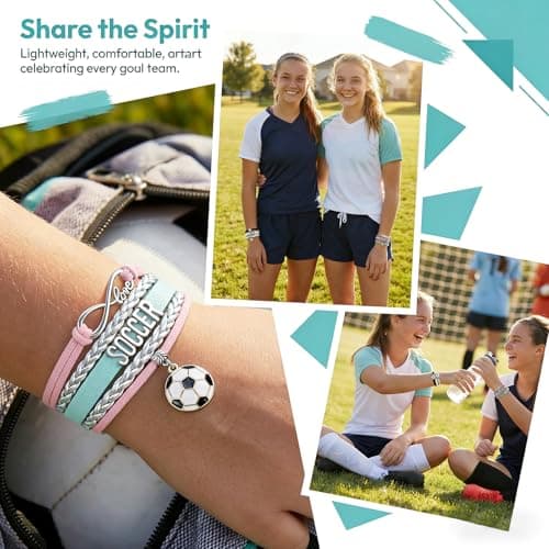 UPEOXT 2 Sets 2026 Soccer Merchandise, Handcrafted Soccer Bracelet for Women and Teens, Football Jewelry Accessory, Football Fan Gifts, Team Gear, Fan Merch (2 Sets) — view 5