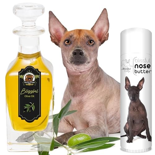 The Blissful Dog Xoloitzcuintli Nose Butter for Dry, Cracked Skin, Lick-Safe Dog Nose Balm with Moisturizing Shea Butter, Almond, Olive, and Essential Oils, Pet Supplies, Uncented, 0.50 oz.