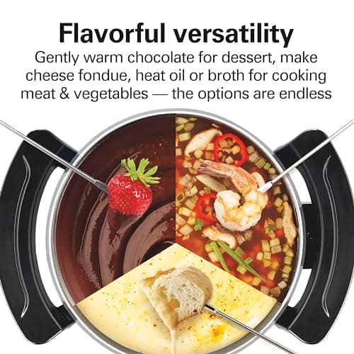 Hamilton Beach 12 Cup Electric Fondue Pot Set with Temperature Control