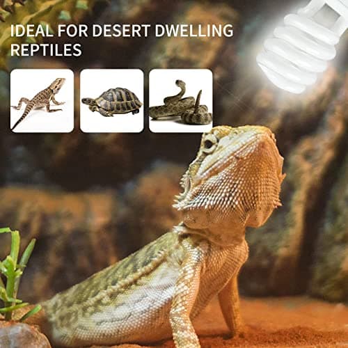 LUCKY HERP UVA UVB Reptile Light, 13W 10.0 UVB Bulb for Desert Reptiles, Compact Fluorescent Terrarium Lamp — view 3