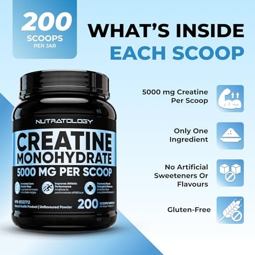 Pure Micronized Creatine Dissolves Easily | Creatine Monohydrate Powder 1000g - For Increased Muscle Growth & Performance - Supports Athletic Performance - Creatine Powder for Workouts - 200 Servings — view 3