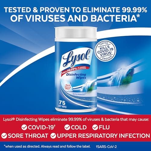 Lysol Thick Strong Disinfecting Wipes, 6 X 75 ct