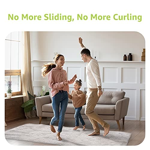 Rabenda 12 Pcs Rug Tape, Non Slip Rug Pads Grippers for Hardwood Floors and Tiles, Reusable Carpet Tape for Area Rugs, Double-Sided Adhesive Rug Stickers Keep Corners Flat (Black) — view 2