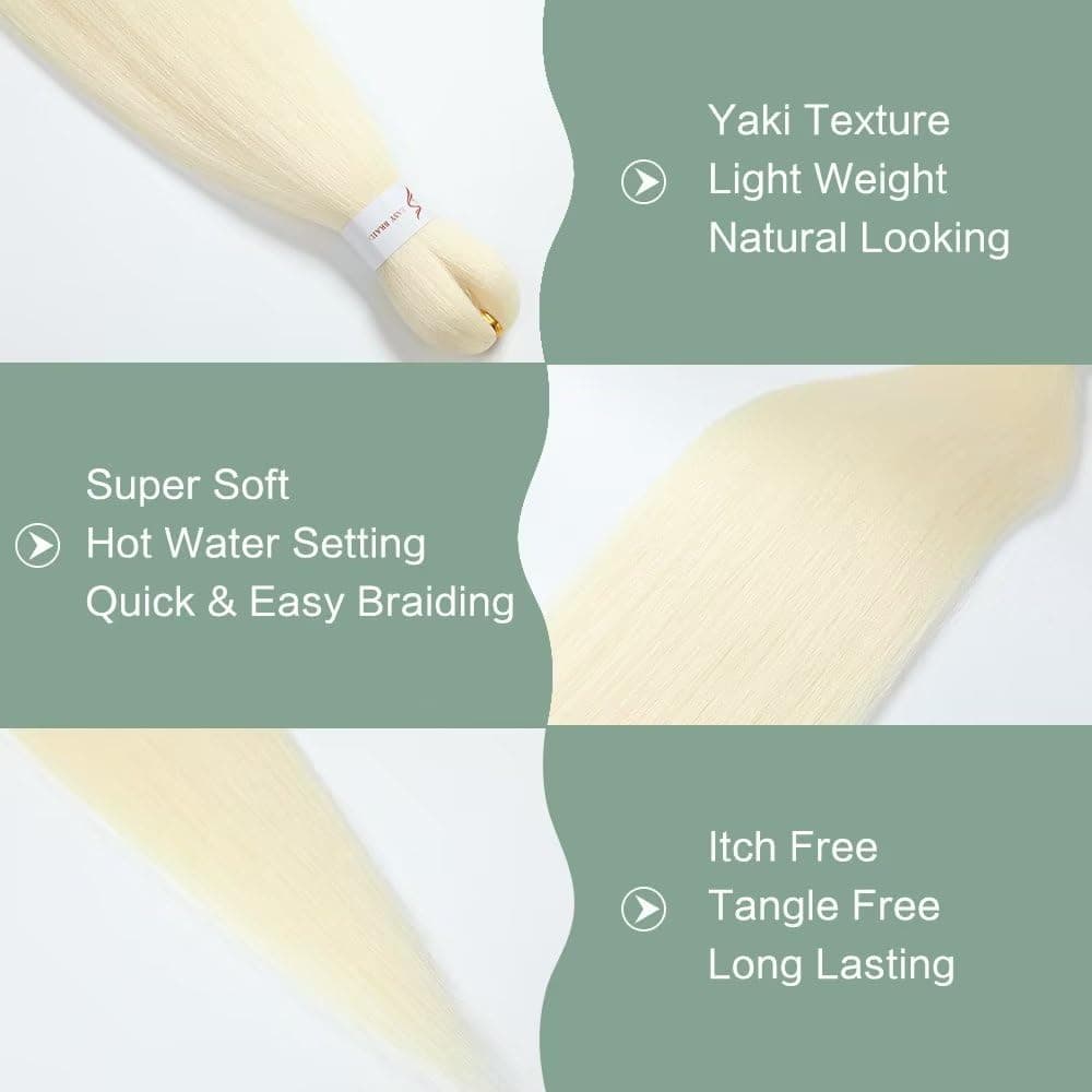 YDDM Capelli Per Treccine Africane Morado Extension Treccine Texture Yaki Easy Install per Principianti 32 Pollici 3 Pezzi Capelli Leggeri e Naturali per Box Braids, Twist e Crochet — view 174