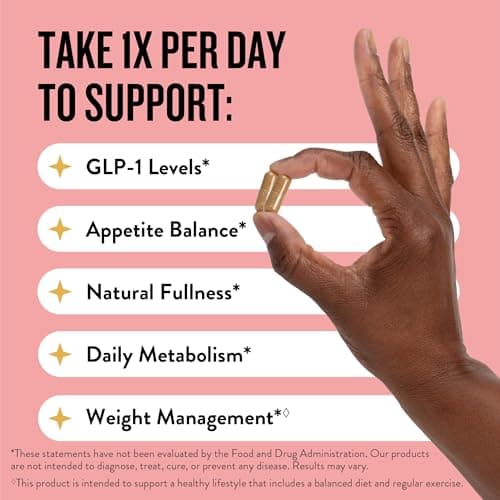 GLP-1 Plus Supplement for Weight Management Appetite Control for Women w Trpti OEA, CQR-300 & Chromium, Supports Natural Fullness Signals & Hunger, Metabolism Support Supplement Legendairy Milk 1-Pack — view 2