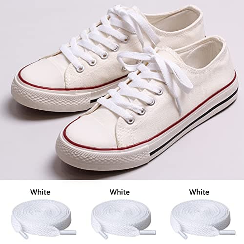 3 Pair Flat Shoe laces, 8mm Wide Shoelaces — view 2