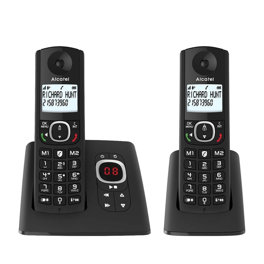ALCATEL F530 Voice Trío - Teléfono inalámbrico DECT con contestador automático - Gran Pantalla retroiluminada - Altavoz - Bloqueo de Llamadas - 2 Teclas de Memoria Directa - 3 terminales - Negro — view 12