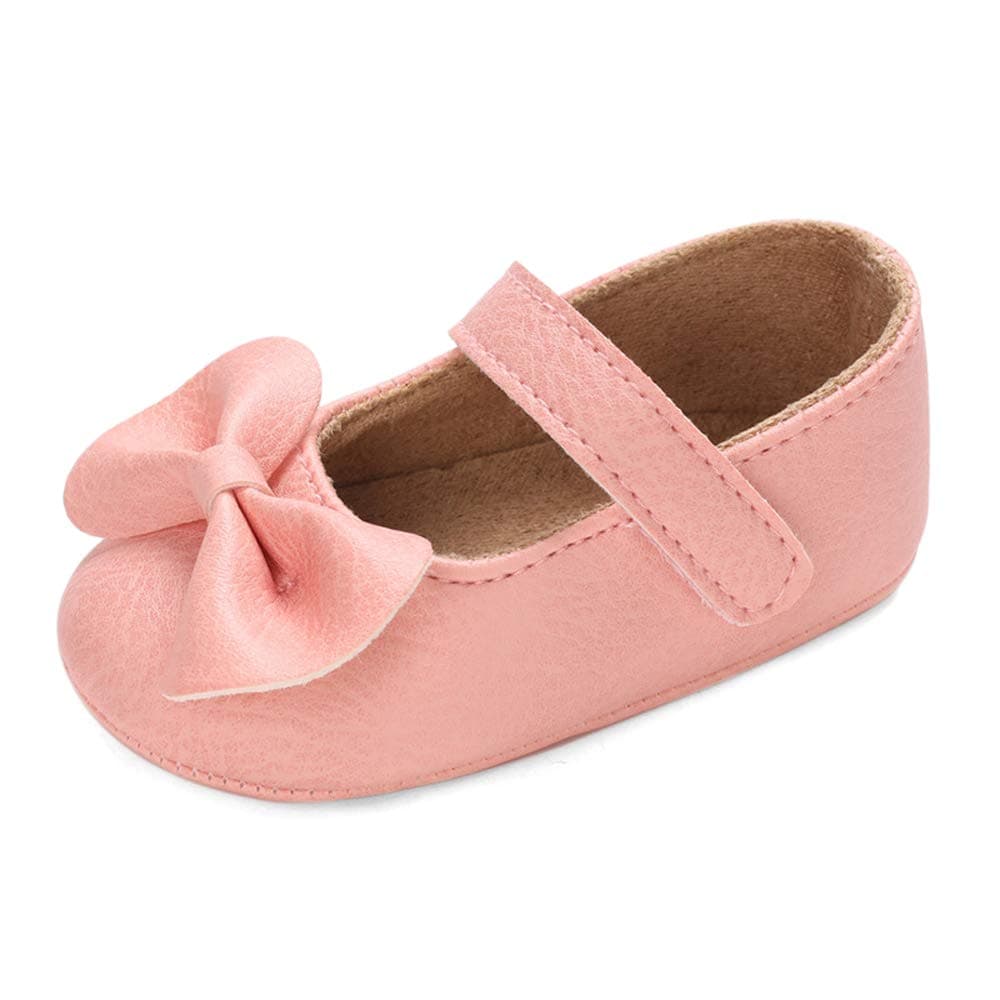 LACOFIA Baby Girls Anti-Slip First Walking Shoes Infant Bowknot Mary Jane Princess Party Shoes Prewalkers — view 15