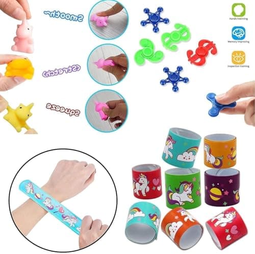 124 Pcs Party Favors for Kids 6-8 8-12, Birthday Gifts, Treasure Chest Toys, Carnival Prizes, School Classroom Party Supplies, Pinata Filler, Stocking Stuffers, Goodie Bag Items for Kids