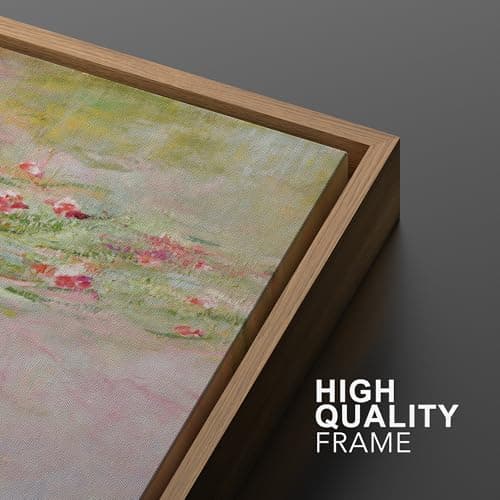 SIGNWIN Framed Canvas Print Wall Art Set Impressionist Water Lily Illustration Modern Art Minimalism Decorative for Living Room, Bedroom, Office - 24"x36"x2 Natural — view 4