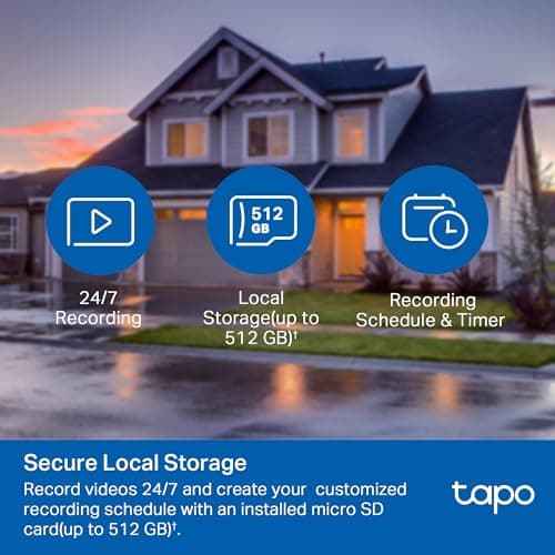 Tapo 1080p Pan/Tilt Outdoor Wired Security Wi-Fi Camera, 360° Visual Coverage, Up to 98ft Night Vision, Motion/Person Detection, Physical Privacy Mode, Works w/Alexa &Google Home(Tapo C500) — view 4