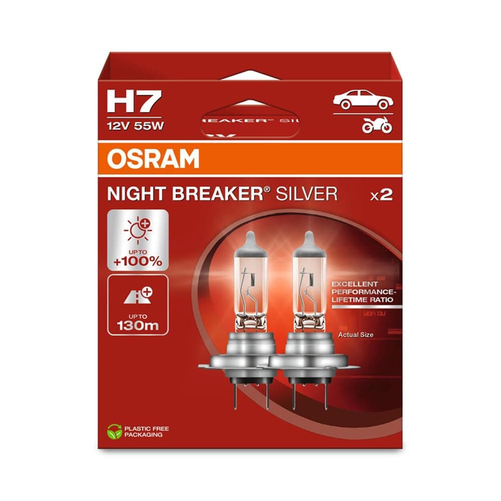 OSRAM NIGHT BREAKER® SILVER, H1, halogen headlight lamp, Single Blister (1 lamp) — view 10