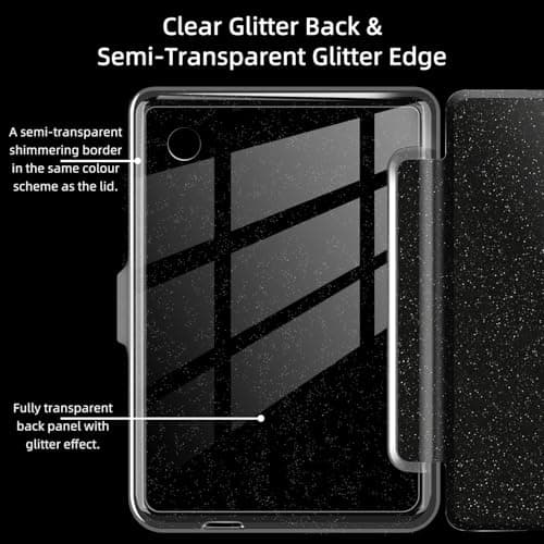 Clear Case for 6" Kobo Clara Colour 2024 & 6" Kobo Clara BW 2024 & 6" Kobo Clara 2E 2022 – Crystal Clear Soft TPU Flexible Cover, Anti-Yellowing & Slim Protective Shell, Black — view 4