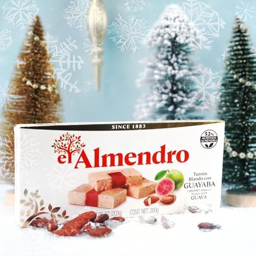 Authentic Creamy Almond Turron with Guava By El Almendro, Soft Traditional Spanish Nougat Candy, Turrón Blando Con Guayaba, Gourmet Mediterranean Confection - Gluten-Free, Artisanal Nut & Fruit Dessert, Perfect for Holiday Gifting & Charcuterie Boards, 7.05oz — view 3