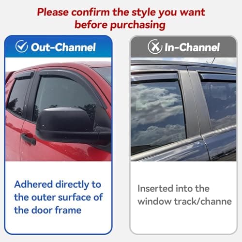 Window Visors Rain Guards for 2010-2026 Dodge Ram 2500 & 3500 Crew Cab, Window Vent Wind Deflectors Visors Shades — view 2