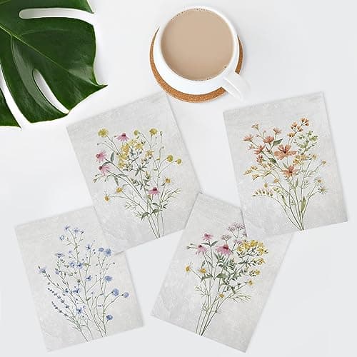 SIGNWIN Poster Colorful Wildflower Still Life Floral Botanical Print Nature Illustrations Decorative Country/Farmhouse Rustic Cozy Zen for Living Room, Bedroom, Office - 8"x10"x 4 — view 2