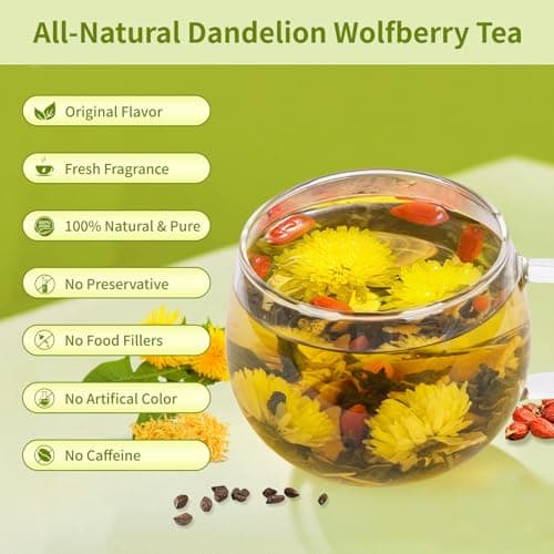 Dandelion Wolfberry Tea, Natural Kidneys & Liver Health Dandelion Root Tea — view 2