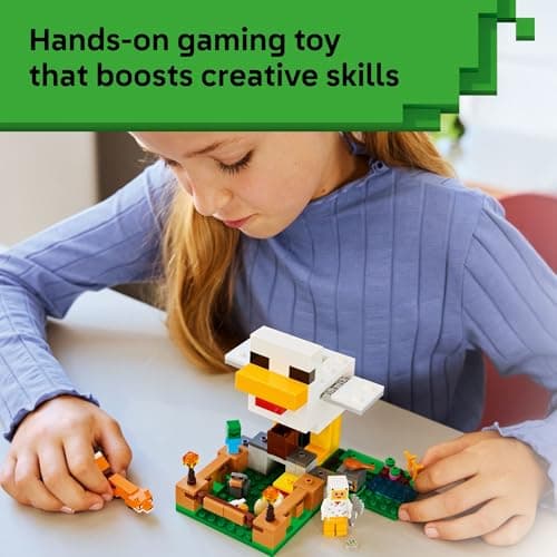 LEGO Minecraft Chicken Farm Building Toy for Kids - Video Game Playset & Figures for Boys & Girls, Ages 7+ - Gift for Birthdays - 21585 — view 3