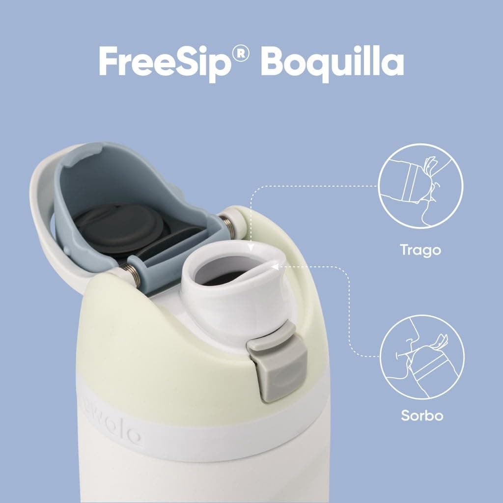 Owala FreeSip Insulated Stainless Steel Water Bottle with Straw for Sports and Travel, Leak Proof, BPA-Free, 710ml, Iced Breeze — view 3
