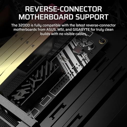 CORSAIR 3200D RS Mid-Tower PC Case – 3X RS120 PWM Fans Included, GPU Anti-sag Stabilization Arm, ASUS BTF, MSI Project Zero, Gigabyte Project Stealth – Black — view 5