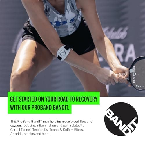 BandIT ® Therapeutic Arm Band for Elbow & Forearm Pain Relief, Anatomically Focused Dynamic Compression Band for Carpal Tunnel, Tendonitis, Tennis Elbow, Golfers Elbow, Sprains, & Arthritis, White