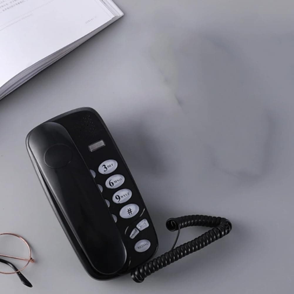 Teléfono Fijo con Cable y Teclas Grandes -580, Luz de Llamada, Remarcación y Pausa. Compatible con Montaje en Pared o Escritorio. — view 5