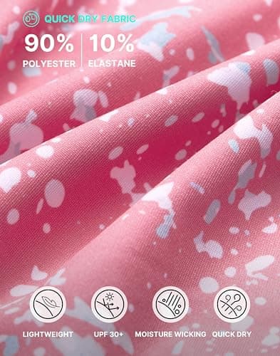 Obla Mens Golf Polo Shirts Short Sleeve Dry Fit Performance Moisture Wicking Casual Print Collared Golf Shirts for Men (Pink Colored Dots_XXL) — view 4