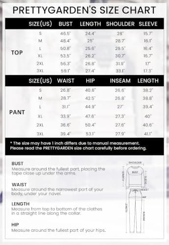 PRETTYGARDEN Women Fall 2 Piece Lounge Outfit Long Sleeve Tops High Waisted Jogger Pants Set Spring Travel Clothes Tracksuit (Dark Blue,Large) — view 5