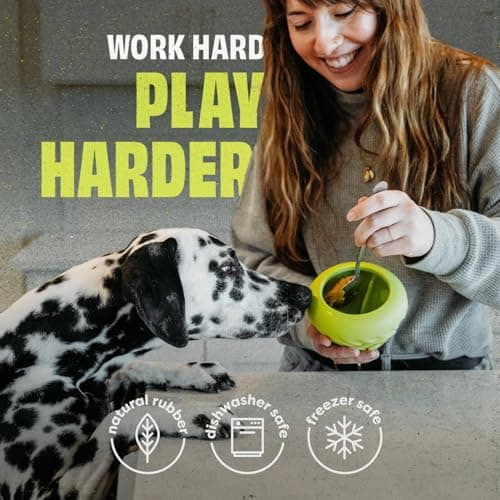 Benebone Natural Rubber Cone Interactive Enrichment Treat Dispensing Dog Toy - Slow Feeder - Great for Meals and Boredom — view 3