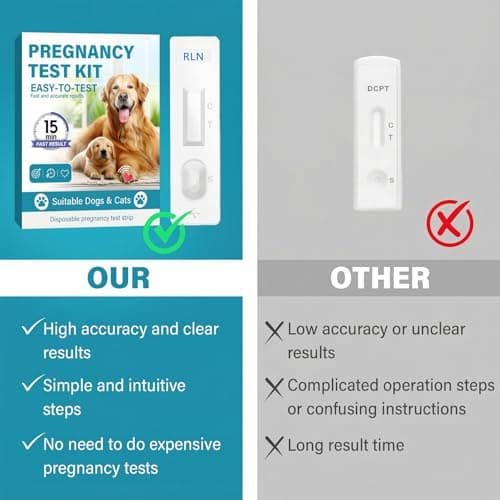 Dog Pregnancy Test Kit at Home - Accurate and Fast Dog Pregnancy Test, Convenient & Disposable Pregnancy Tests Strip (1PCS) — view 3