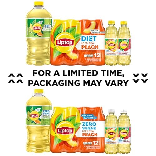 Lipton Zero Sugar Iced Tea, Green Tea Citrus, 16.9 fl oz Bottles, (12 Pack), 100% DV Vitamin C — view 3